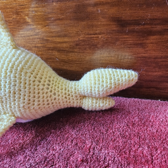Crochet Yellow Shark Amigurumi Doll - Picture 3 of 11